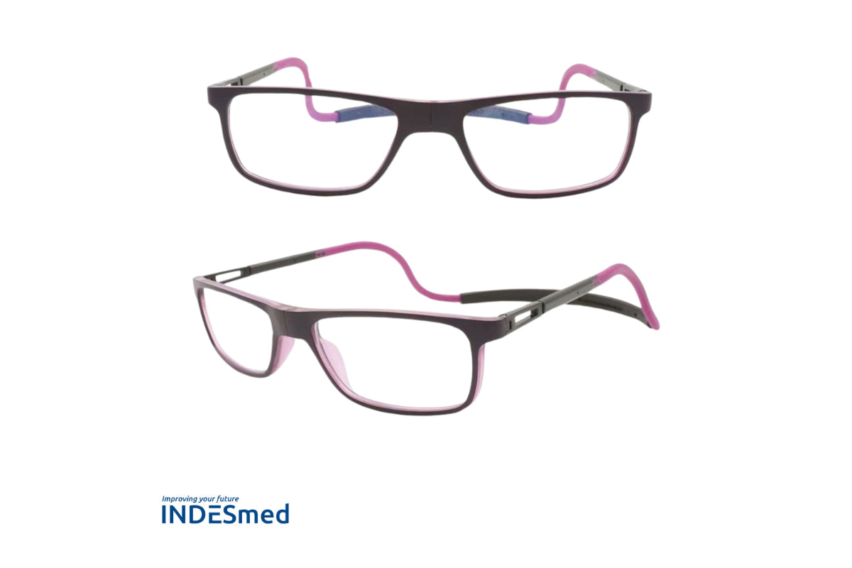 Lentes Ópticos con cierre Magnético Morado Indesmed