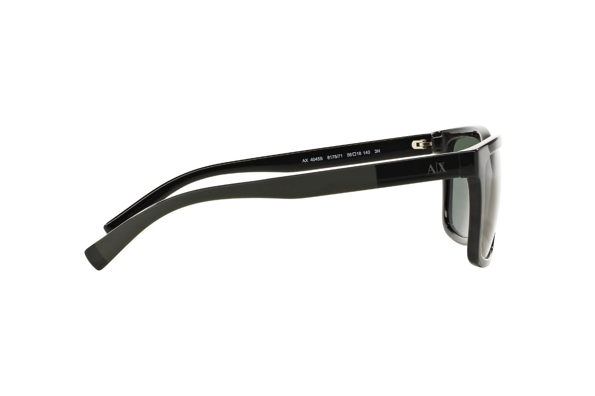 Lentes de Sol Rectangular Negro Armani Exchange Sustentable