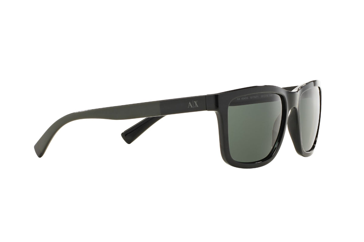 Lentes de Sol Rectangular Negro Armani Exchange Sustentable