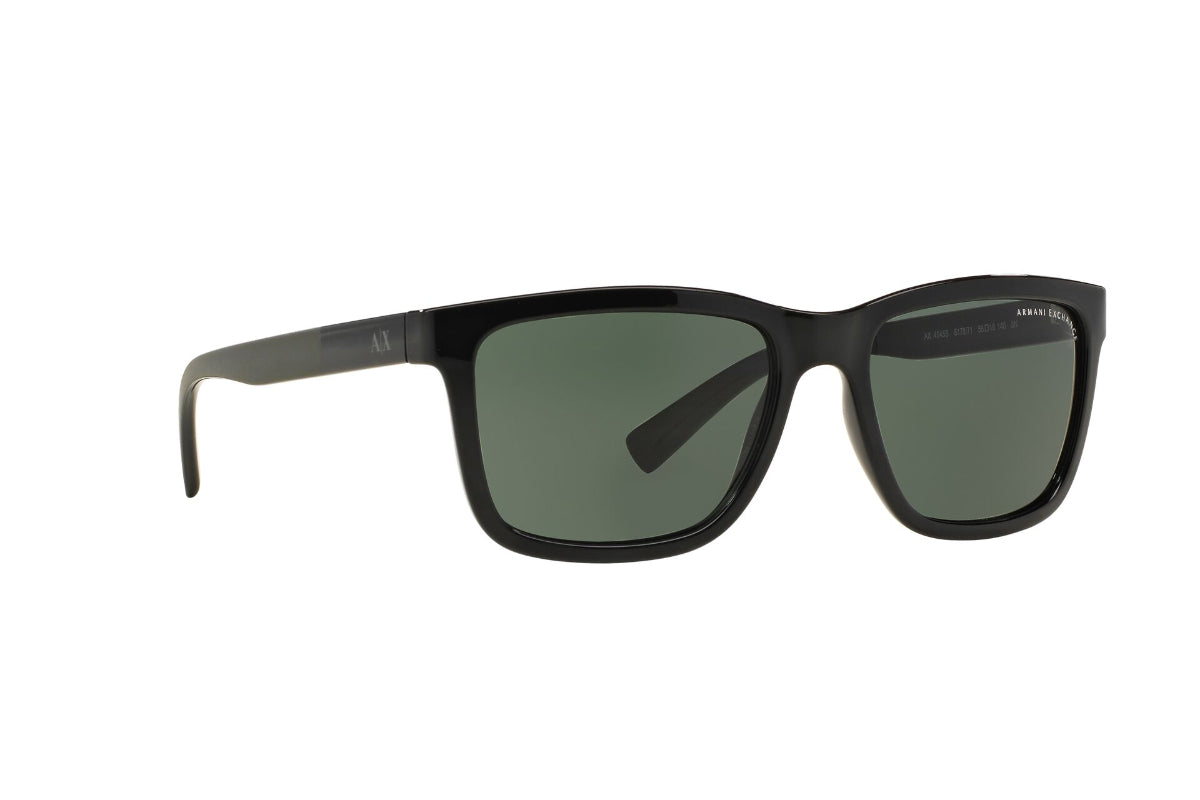 Lentes de Sol Rectangular Negro Armani Exchange Sustentable