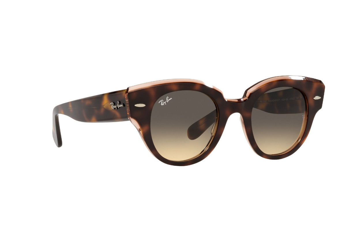 Lentes de Sol Roundabout Havana On Pink Ray Ban