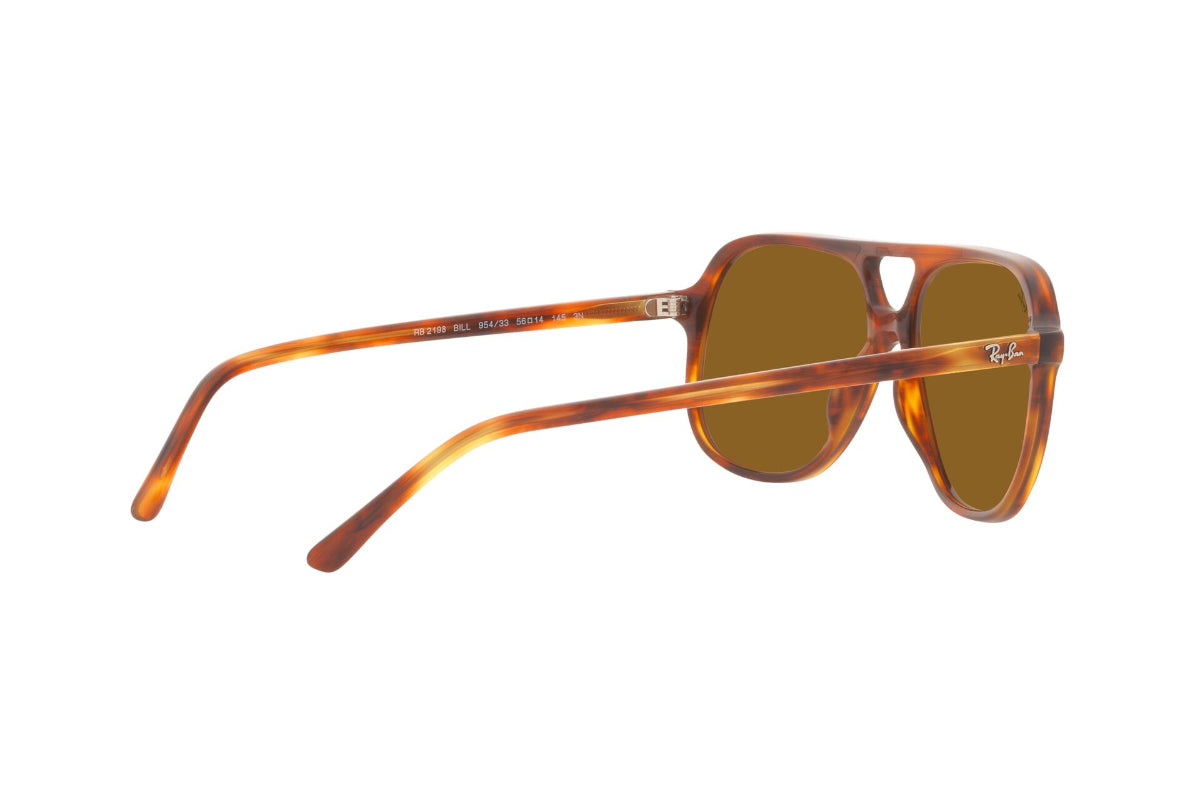 Lentes de Sol Bill Striped Havana Ray-Ban