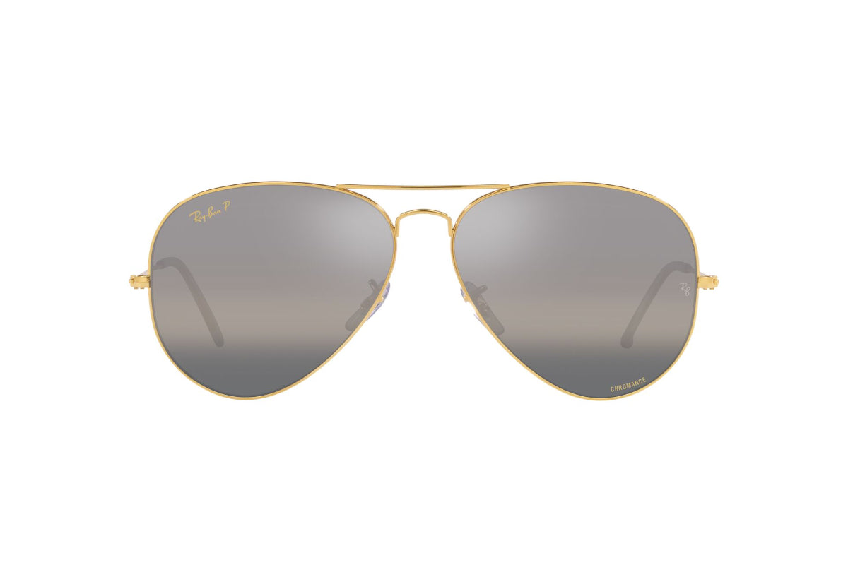 Lentes De Sol Aviator Metal Dorado Polarizados Ray-Ban