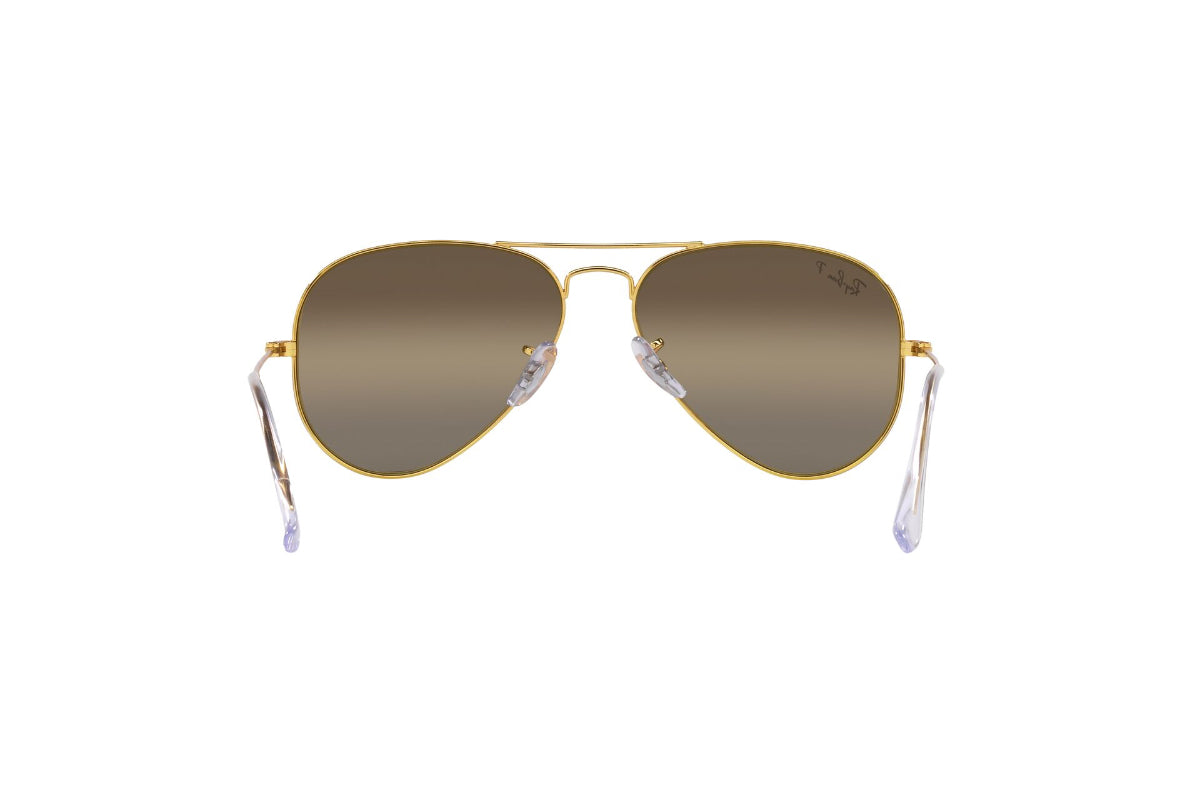 Lentes De Sol Aviator Metal Dorado Polarizados Ray-Ban