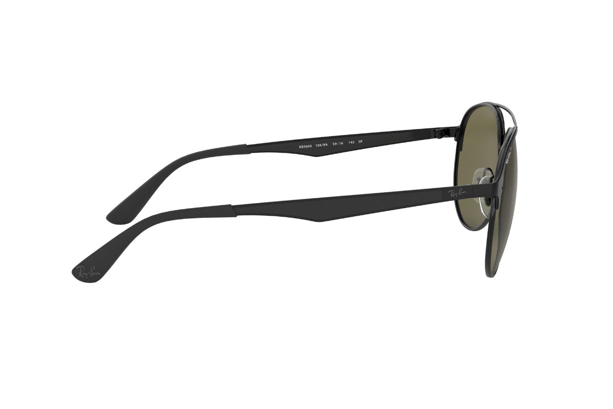 Lentes de sol Ray-Ban RB3606 Black Green Polarizados