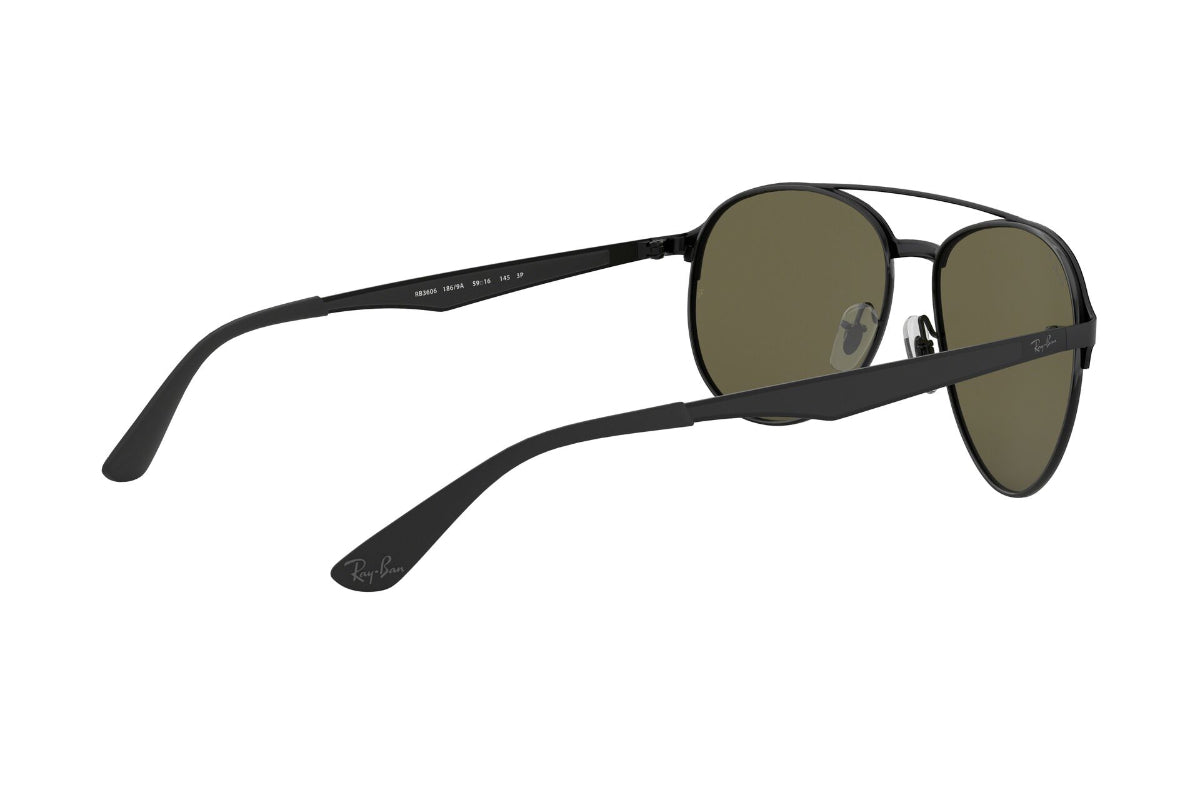 Lentes de sol Ray-Ban RB3606 Black Green Polarizados