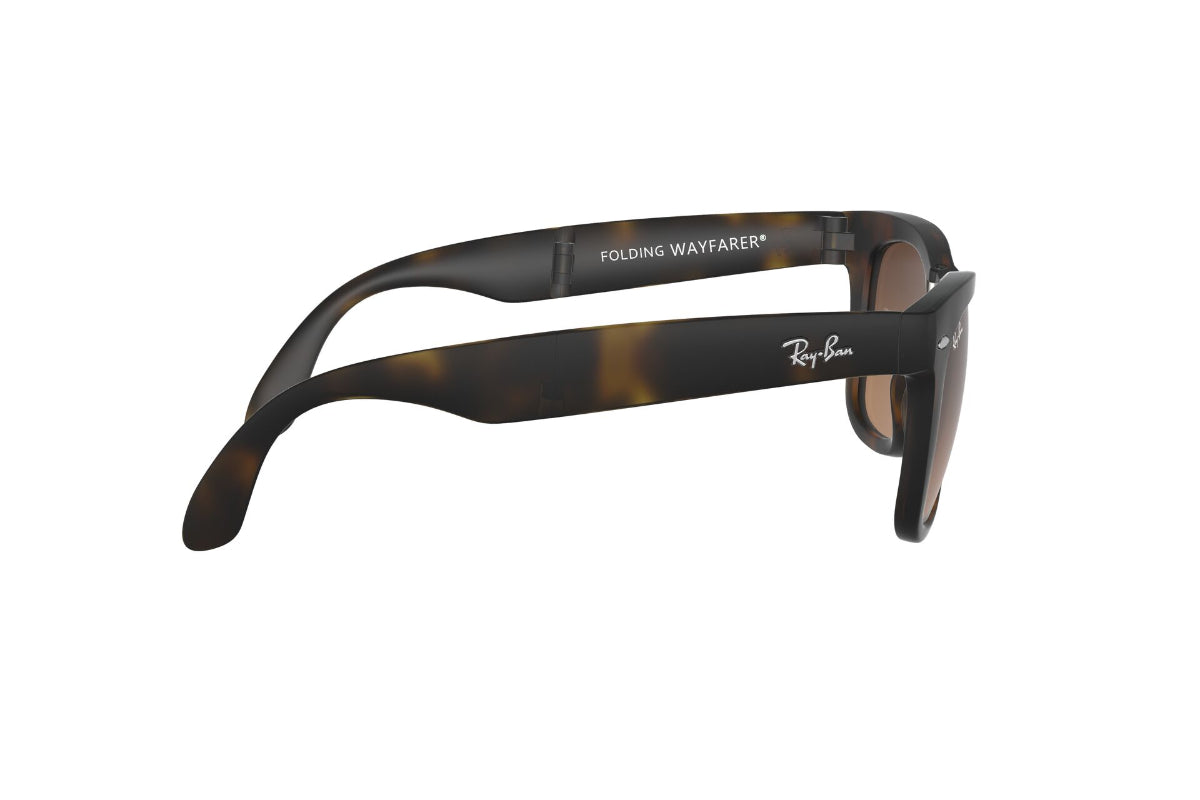 Lentes de Sol Folding Wayfarer Matte Havana Ray-Ban