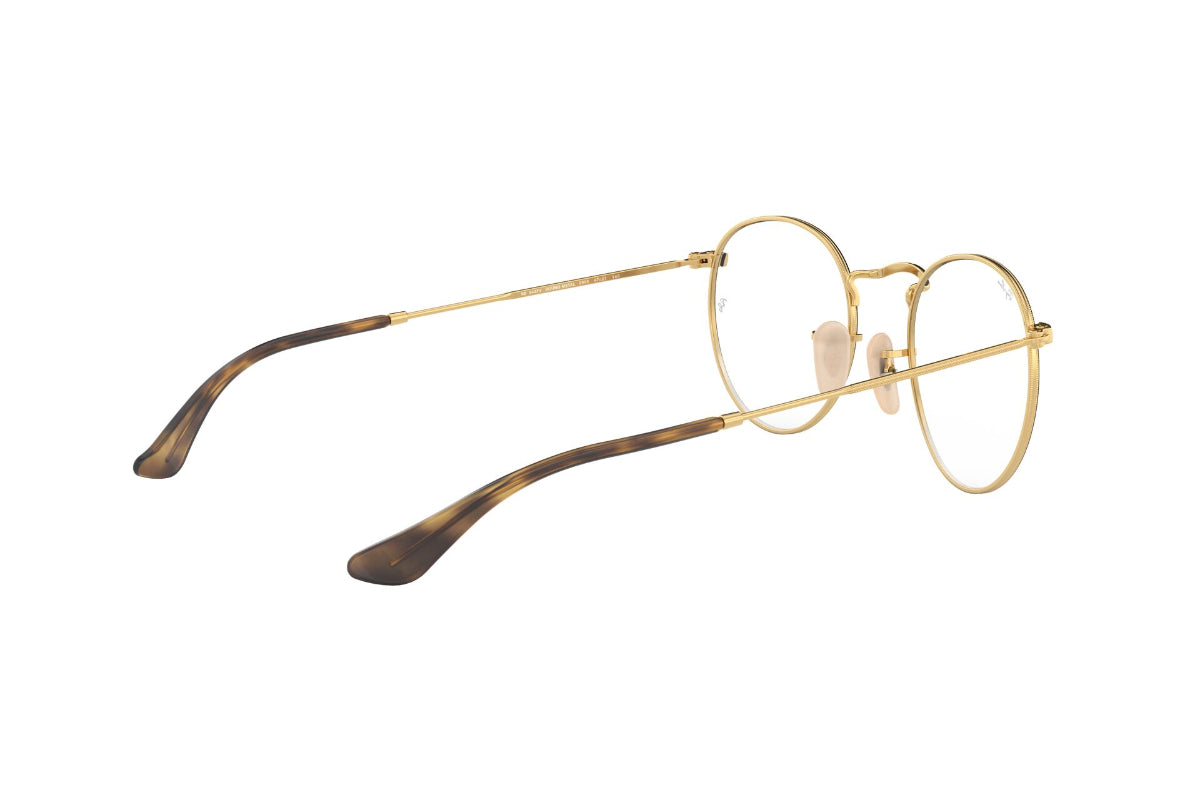 Lentes Ópticos Round Metal Havana On Arista Ray-Ban