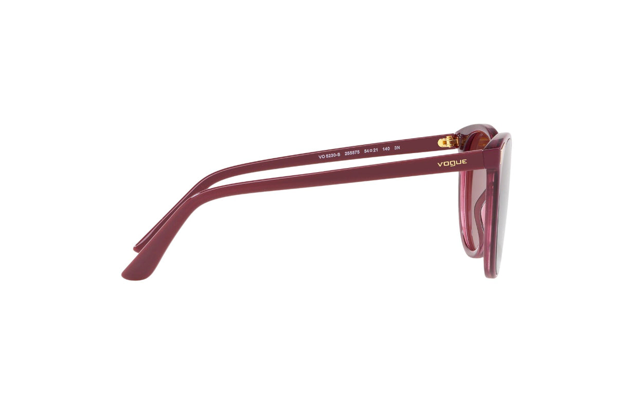 Lentes de Sol Top Dark Red Transparent Vogue