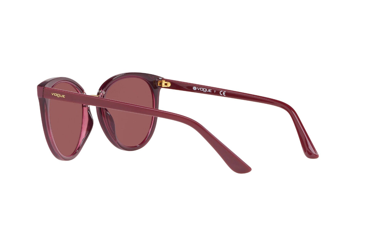 Lentes de Sol Top Dark Red Transparent Vogue