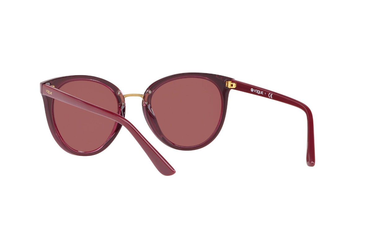 Lentes de Sol Top Dark Red Transparent Vogue