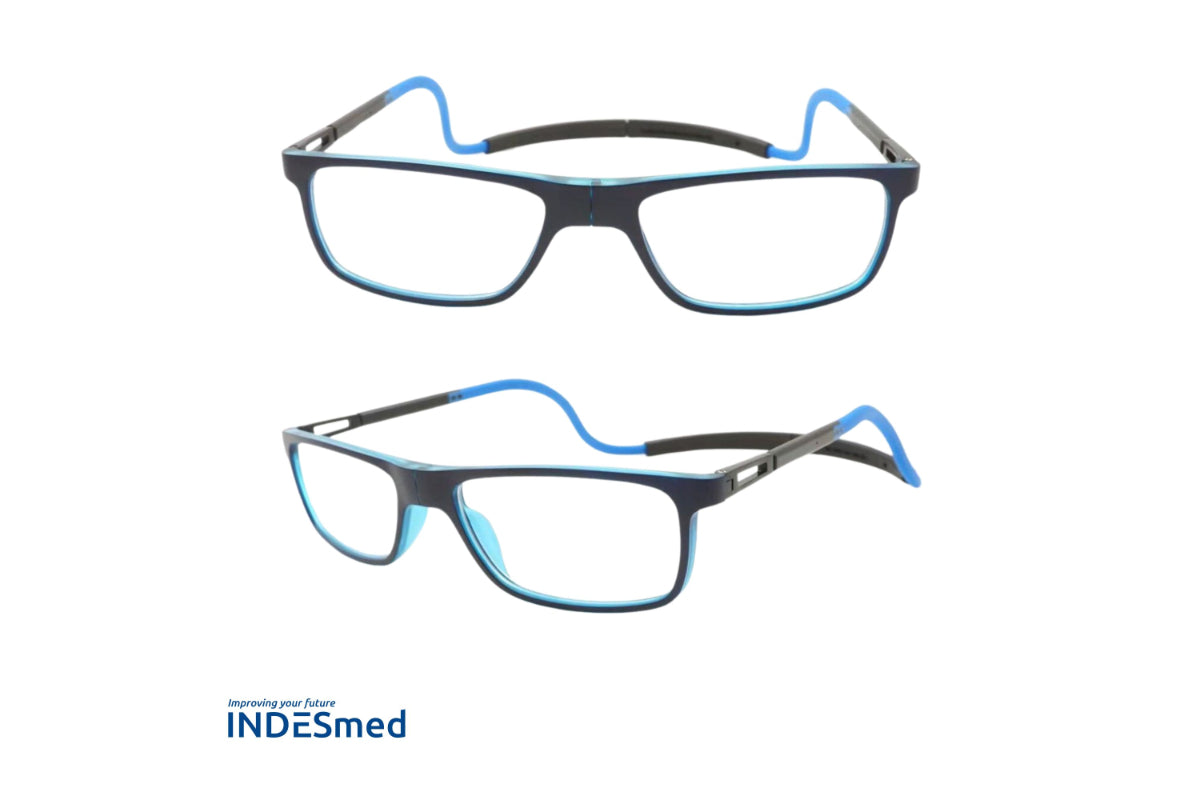 Lentes Ópticos con cierre Magnético Frontal Azul Indesmed