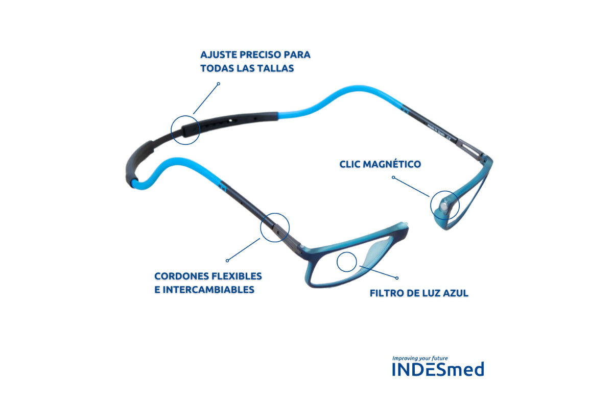Lentes Ópticos con cierre Magnético Frontal Naranja Indesmed