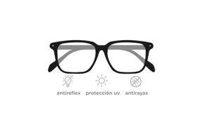 2 Cristales Graduados Transparentes Antireflejos con Anti-Rayas y Anti-Reflejos