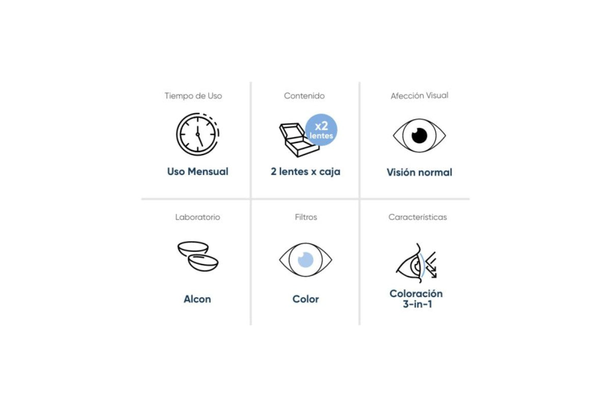 Lentes de Contacto Air Optix Colors Neutros Alcon — Mensual