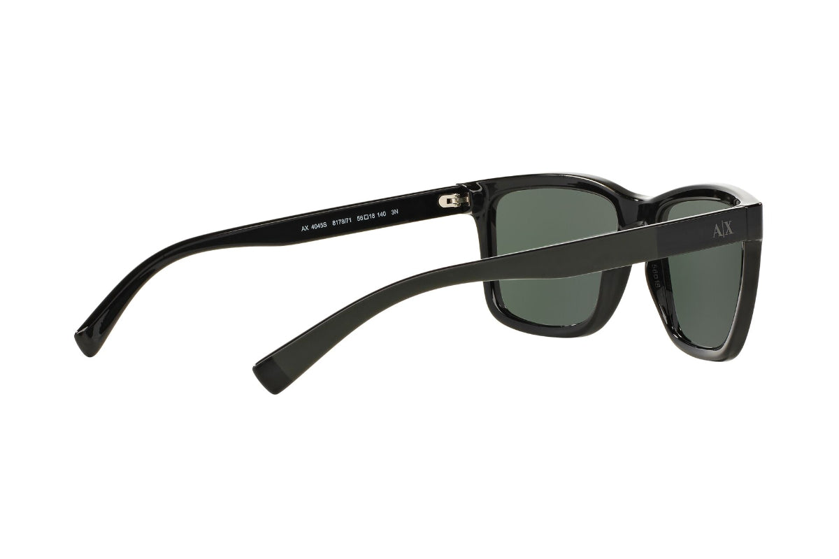 Lentes de Sol Rectangular Negro Armani Exchange Sustentable