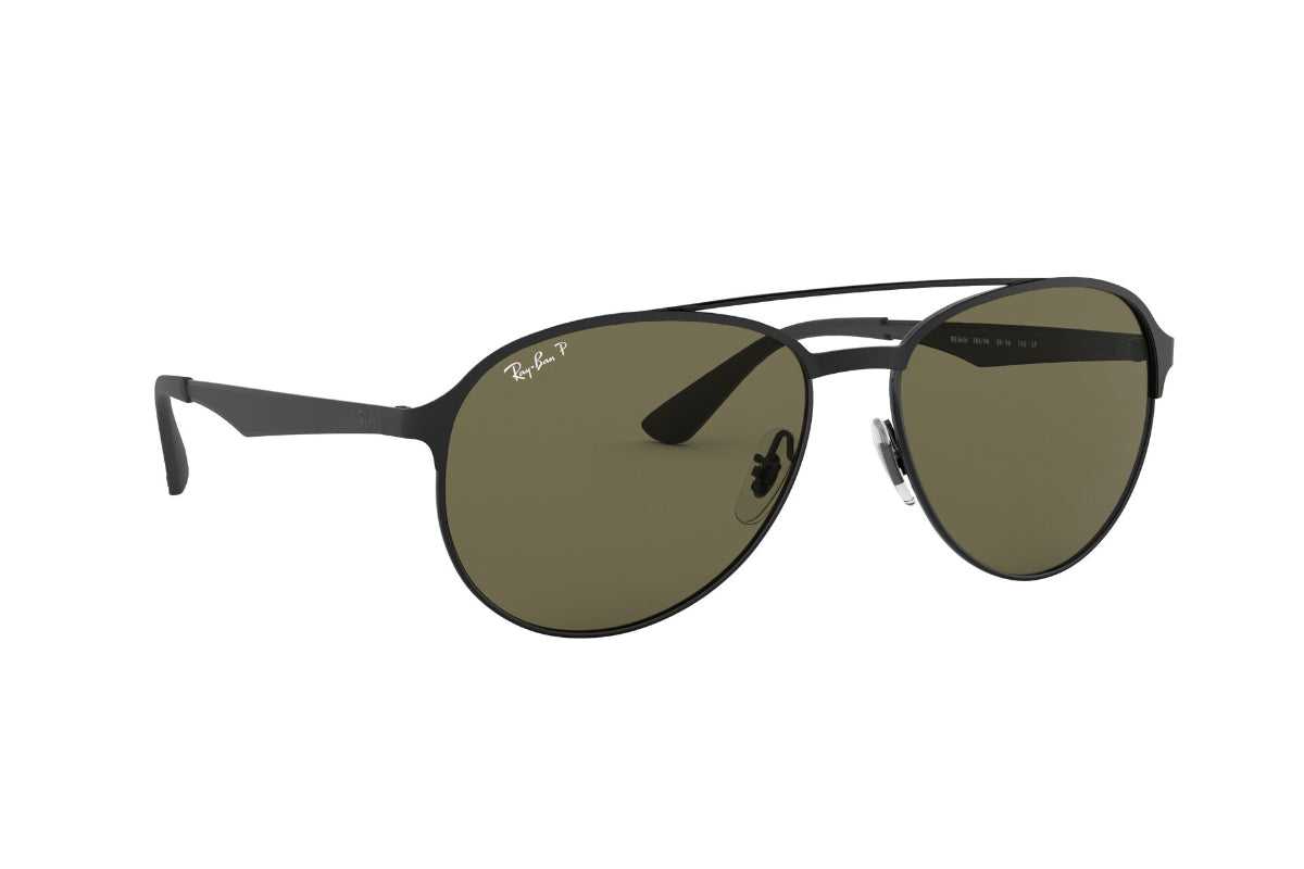 Lentes de sol Ray-Ban RB3606 Black Green Polarizados