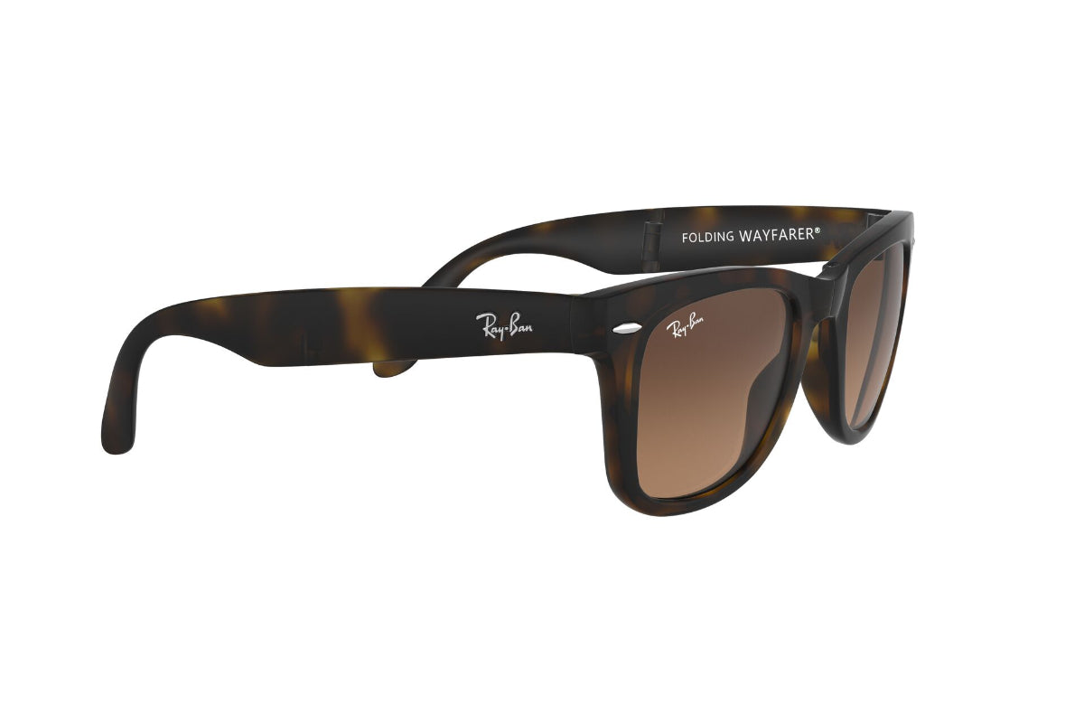 Lentes de Sol Folding Wayfarer Matte Havana Ray-Ban
