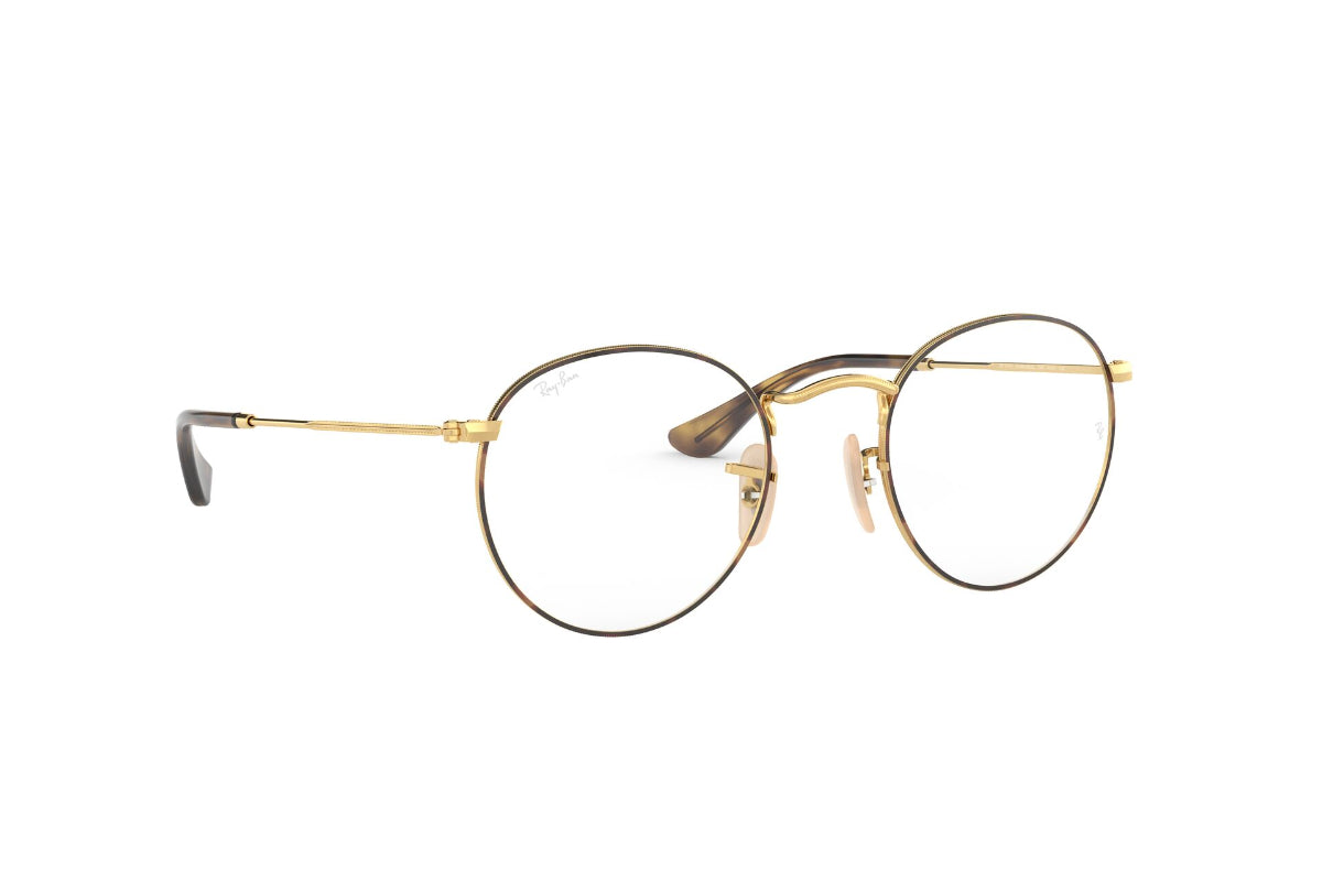 Lentes Ópticos Round Metal Havana On Arista Ray-Ban